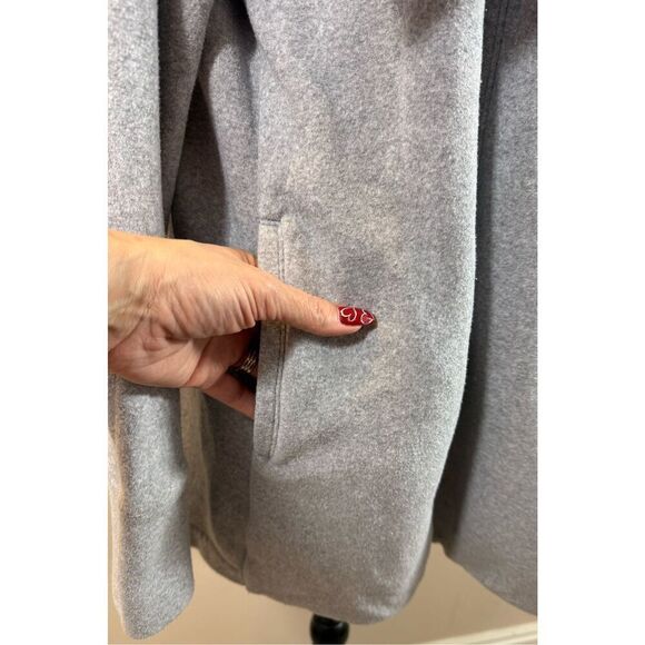 Athleta Star Valley Open Front Fleece Wrap Cardigan Sweater Women's Large - Picture 4 of 13